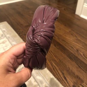 Lele Sadoughi faux leather plum grey